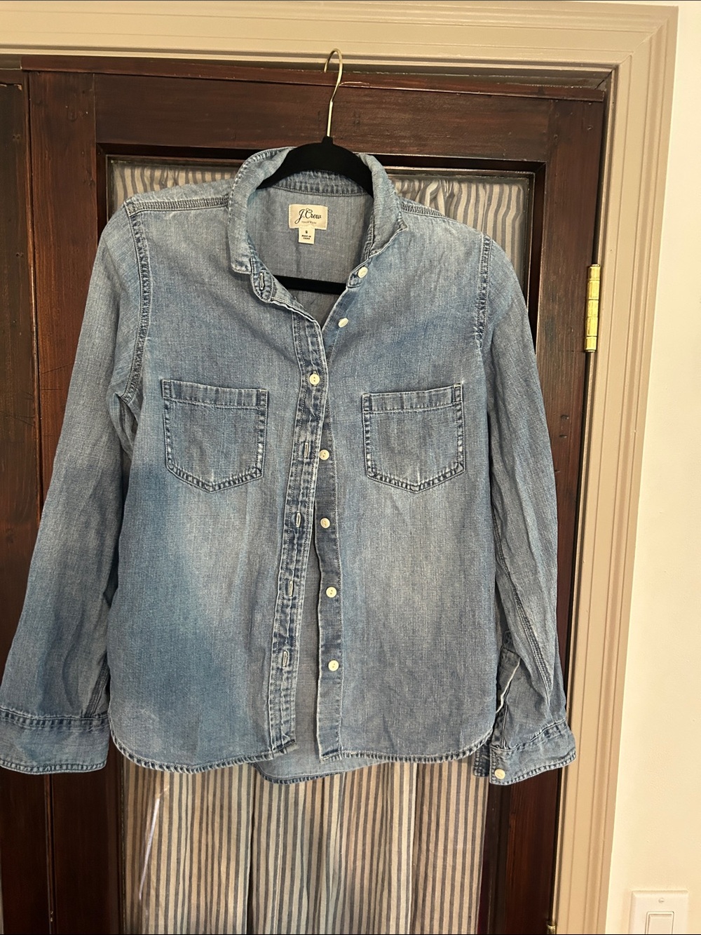 J. Crew Light Blue Denim Button-Down Shirt